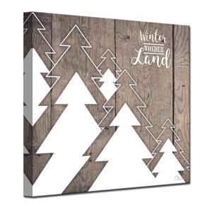 Ready2HangArt Christmas Many Trees Canvas Wall Art - 30-in - Brown