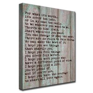 Ready2HangArt Courage Inspirational Canvas Wall Décor - 30-in - Gray