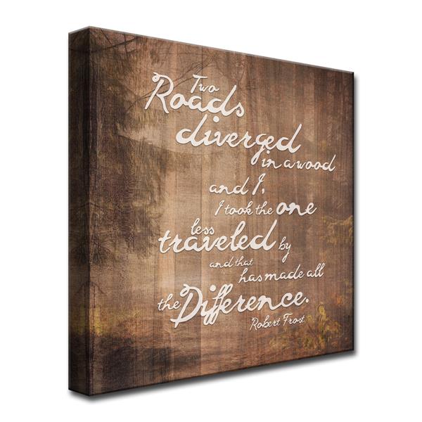 Ready2hangart Citation Sur Toile Robert Frost 30 Brun Tq010 Gwc3030 Rona