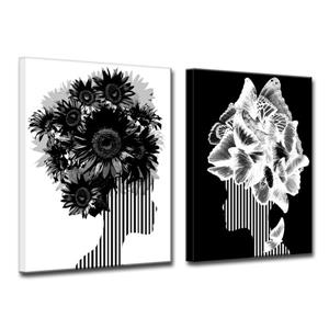 Ready2HangArt Mod Swag Wall Décor Set - 60-in - Black - 2 Pcs