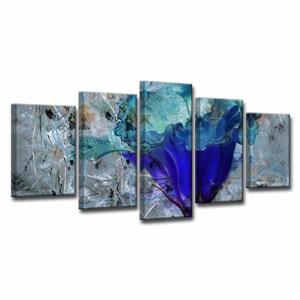 Ready2HangArt Painted Petals Wall Décor Set - 60-in x 30-in - Blue - 5 Pcs