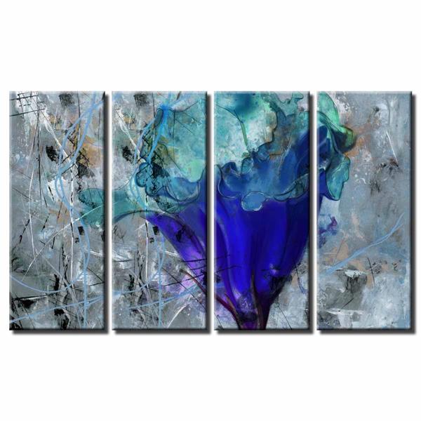 Ready2HangArt Petals Wall Décor Set - 48-in - Blue - 4 Pcs