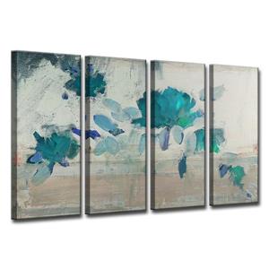 Ready2HangArt Painted Petals Wall Décor Set - 48-in - Blue - 4 Pcs