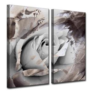 Ready2HangArt Painted Petals Wall Décor Set - 40-in - Gray - 2 Pcs