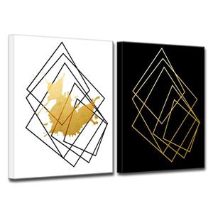 Ready2HangArt Gilt Mod III/IIIB Wall Décor Set - 40-in - Gold - 2 Pcs