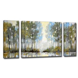 Ready2HangArt Lakeside View Wall Décor Set - 60-in - Green - 3 Pcs