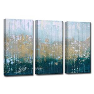 Ens. d'art mural sur toile «Harbour Point», 36", bleu, 3 mcx