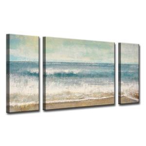 Ready2HangArt Beach Memories Canvas Wall Décor Set - 60-in - Blue - 3 Pcs