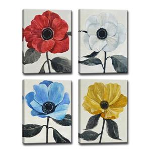 Ready2HangArt Graceful Poppy Wall Décor Set - 64-in - 4 Pcs