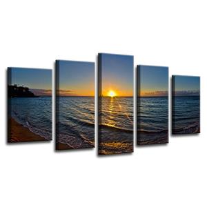 Ready2HangArt Sun Rise Canvas Wall Décor Set - 60-in - Blue - 5 pcs