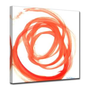 Décoration murale en toile, tourbillon orange, 30", orange