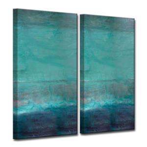Ready2HangArt Abstract Spa Canvas Wall Décor Set - 40-in - Blue - 2 Pcs