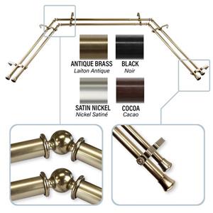 Rod Desyne Bay Window Curtain Rod - Stainless Steel - Brass