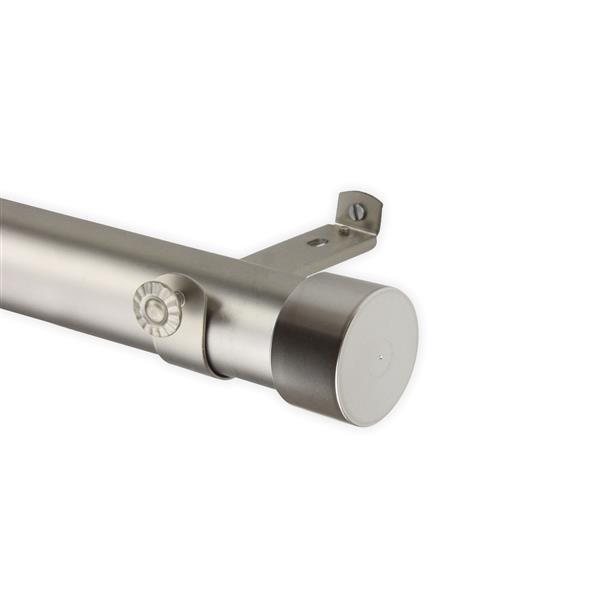 Rod Desyne Cap Curtain Rod - 66-in to 115-in - Stainless Steel - Nickel