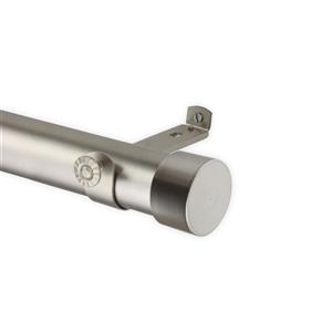 Rod Desyne Cap Curtain Rod - 66-in to 115-in - Stainless Steel - Nickel