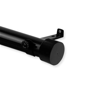 Rod Desyne Cap Curtain Rod - 28-in to 48-in - Stainless Steel - Black