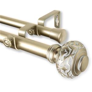 Rod Desyne Maple Double Curtain Rod - 48-in to 84-in - Gold