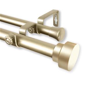 Rod Desyne Bonnet Double Curtain Rod - 120-in to 170-in - Gold