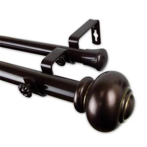 Rod Desyne Rotunda Double Curtain Rod - 66-in to 120-in - Bronze