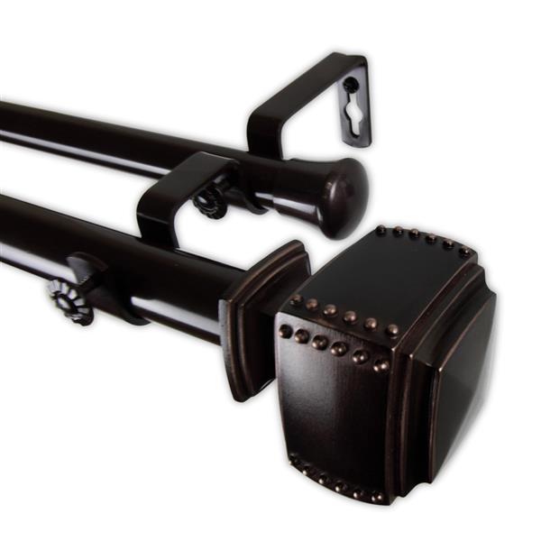 Rod Desyne Bennett Double Curtain Rod - 28-in to 48-in - Bronze