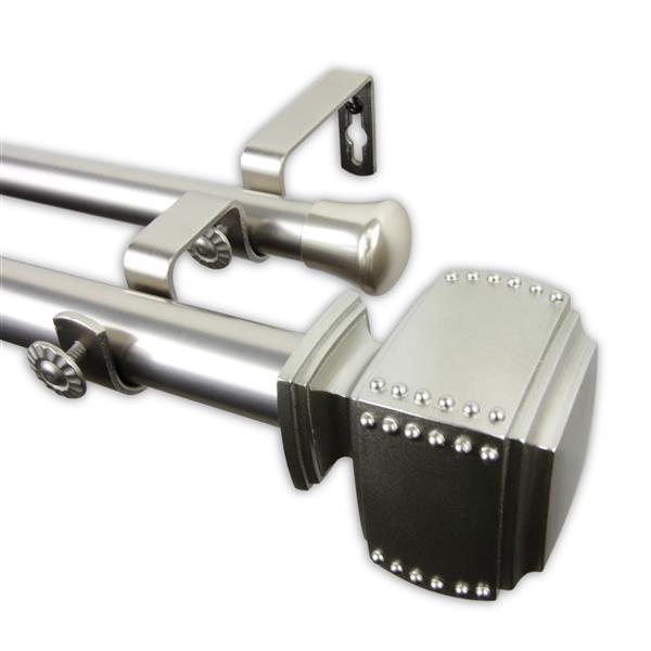 Rod Desyne Bennett Double Curtain Rod - 66-in to 120-in - Nickel