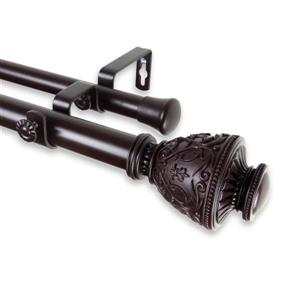 Rod Desyne Veda Double Curtain Rod - 66-in to 120-in - Mahogany