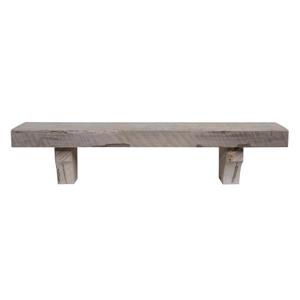 Pearl Mantels Reclaimed Pine Mantel Shelf - 60-in - Wood - Gray