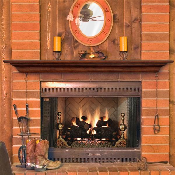 Pearl Mantels Homestead Mantel Shelf 72 In Wood Brown 418 72