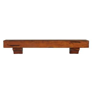 Pearl Mantels Shenandoah Mantel Shelf - 72-in - Wood - Rustic Brown