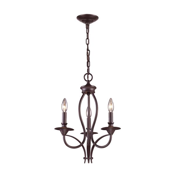 ELK Lighting Medford Chandelier 3Light Oil Rubbed Bronze 610313