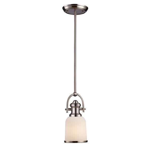 ELK Lighting Brooksdale Mini Pendant Light - 1-Light - Satin Nickel