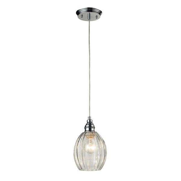 ELK Lighting Danica Mini Pendant Light - 1-Light - 6-in - Polished ...