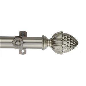 Rod Desyne Acorn Curtain Rod - 28-48-in - 13/16-in - Nickel