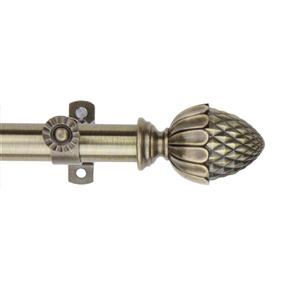 Rod Desyne Acorn Curtain Rod - 28-48-in- 13/16-in Brass