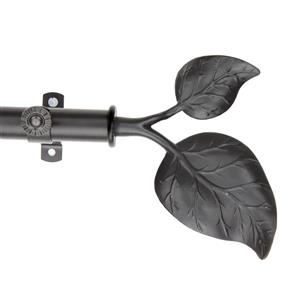 Rod Desyne Ivy Curtain Rod - 120-170-in - 13/16-in - Black