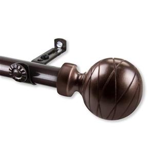 Rod Desyne Arman Curtain Rod - 120-170-in - 13/16-in- Cocoa