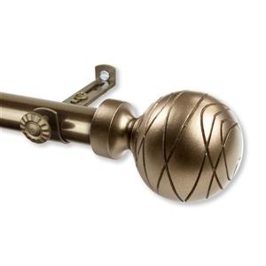 Rod Desyne Arman Curtain Rod - 48-84-in - 13/16-in - Brass