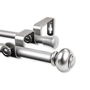 Rod Desyne Yolanda Double Curtain Rod - 84-120-in - 5/8-in - Nickel