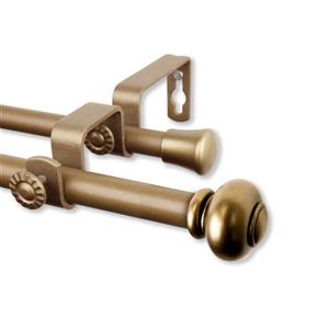 Rod Desyne Yolanda Double Curtain Rod - 28-48-in- 5/8-in- Gold