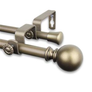 Rod Desyne Luna Double Curtain Rod - 48-84-in- 5/8-in- Gold