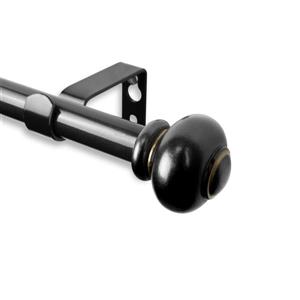 Rod Desyne Yolanda Curtain Rod - 48-84-in - 5/8-in - Black