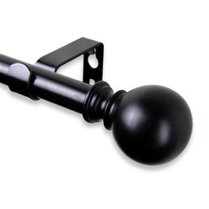 Rod Desyne Luna Curtain Rod - 48-84-in- 5/8-in- Black