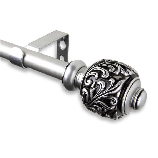 Rod Desyne Tilly Curtain Rod - 84-120-in- 5/8-in - Nickel