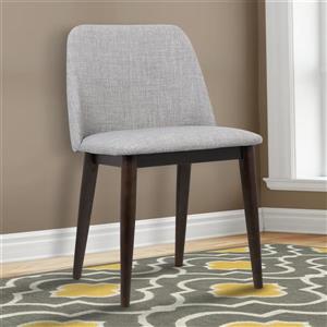 Armen Living Horizon Dining Chairs - 30" - Polyester - Gray - Set of 2