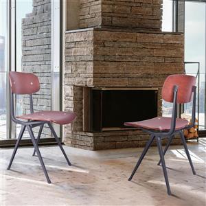 Armen Living Levi Dining Chairs - 31.5" x 17.5" - Wood - Black - Set of 2