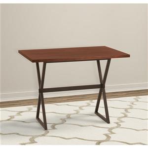 Armen Living Valencia Bar Table - 32" x 48" - Wood veneer - Brown