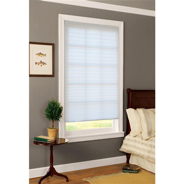 allen + roth 58-in x 72-in White Light Filtering Cordless Top-down