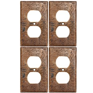 Plaque murale en cuivre pour prise simple duplex – 4 pqt
