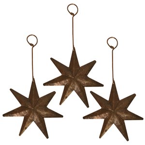 Premier Copper Products Copper Star Christmas Ornament - 3 PK