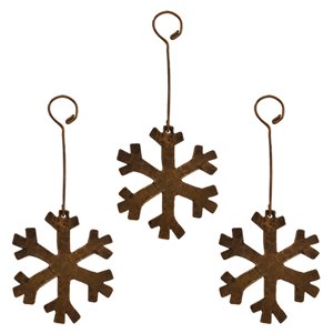 Premier Copper Products Copper Snowflake Christmas Ornament - 3 PK